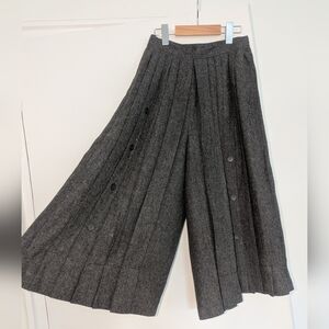 Vintage Japan Wool Pleated Culottes/Skirt